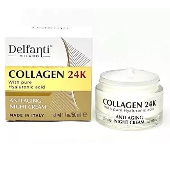 Sale ‼️Delfanti Milano  Anti Aging Night Cream Moisturizer with Collagen -24 K - Picture 3 of 3
